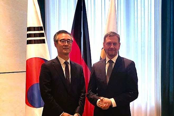 미하엘 크레취머(Michael Kretschmer) 작센주총리 면담