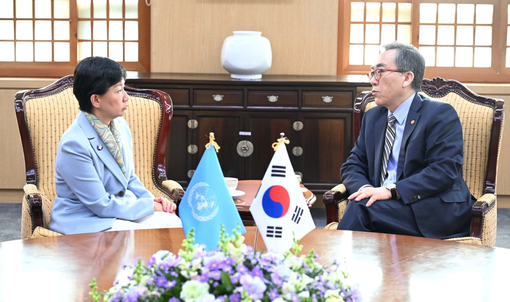 조태열 장관, 나카미츠 이즈미 유엔 사무차장 겸 군축고위대표 접견